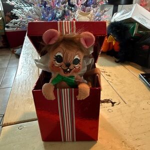 Annalee Festive Mouse in Red Gift Box